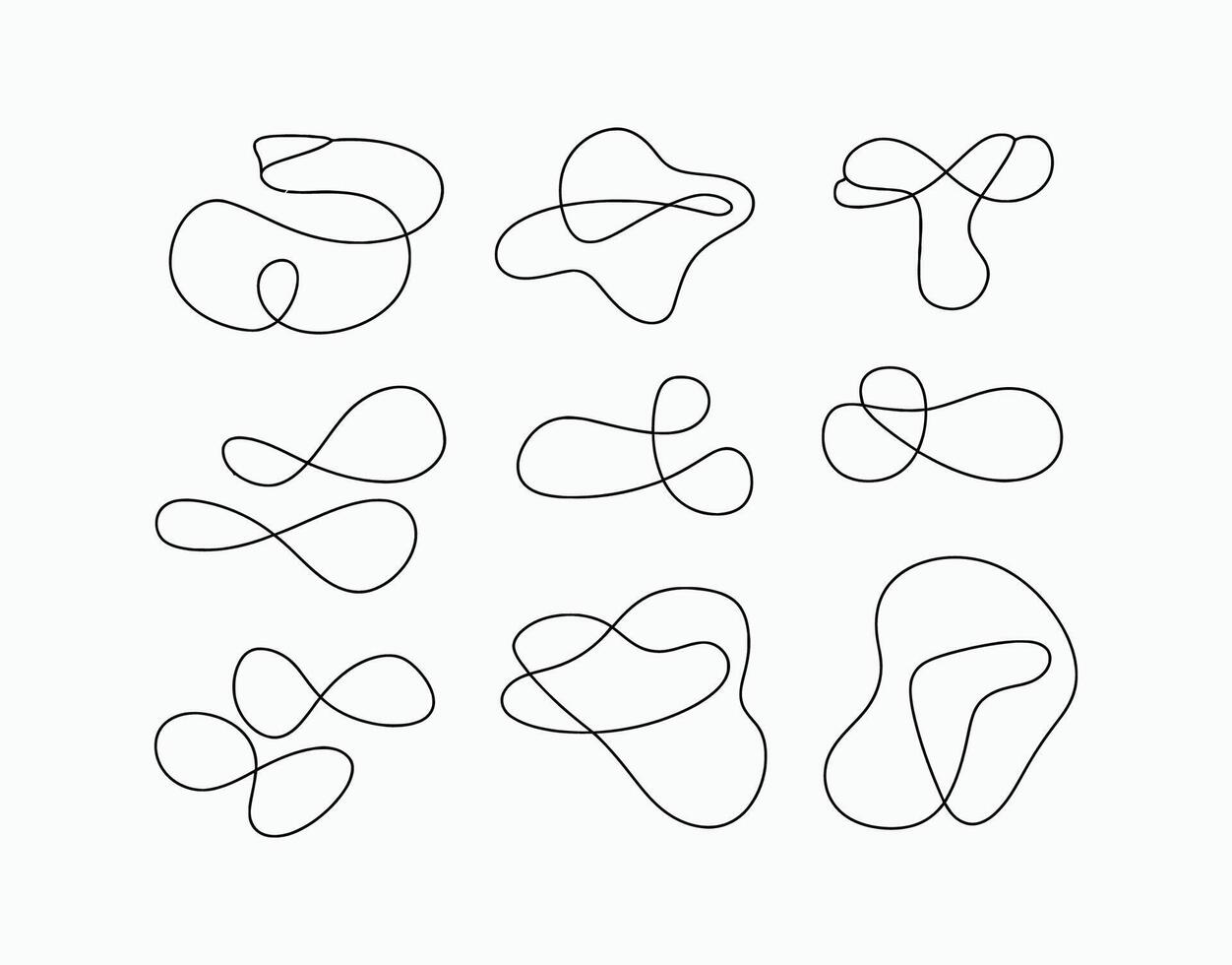 Elegant Blob Silhouette Collection vector