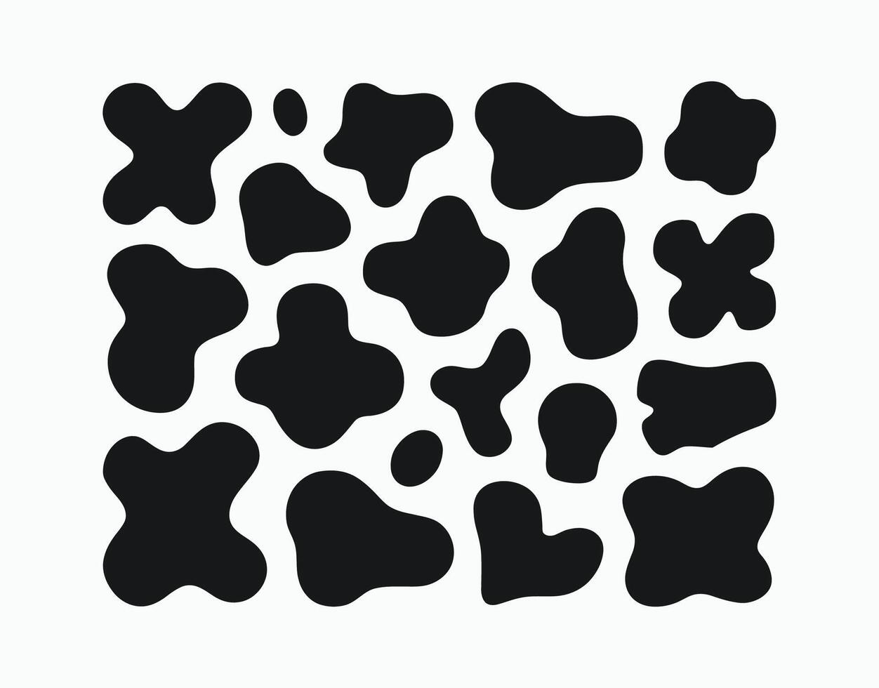 Soft Shape Silhouette Collection Template vector