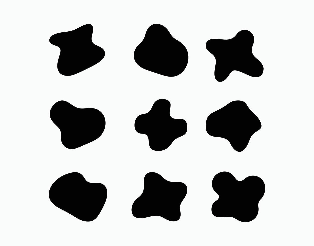 Minimal Abstract Blob Silhouettes vector