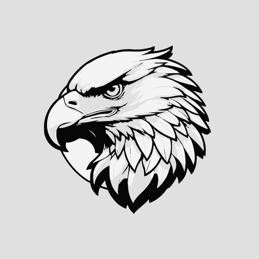eagle head logo design, illustration vector