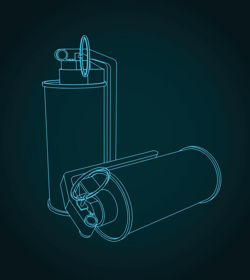 Smoke grenade sketch vector