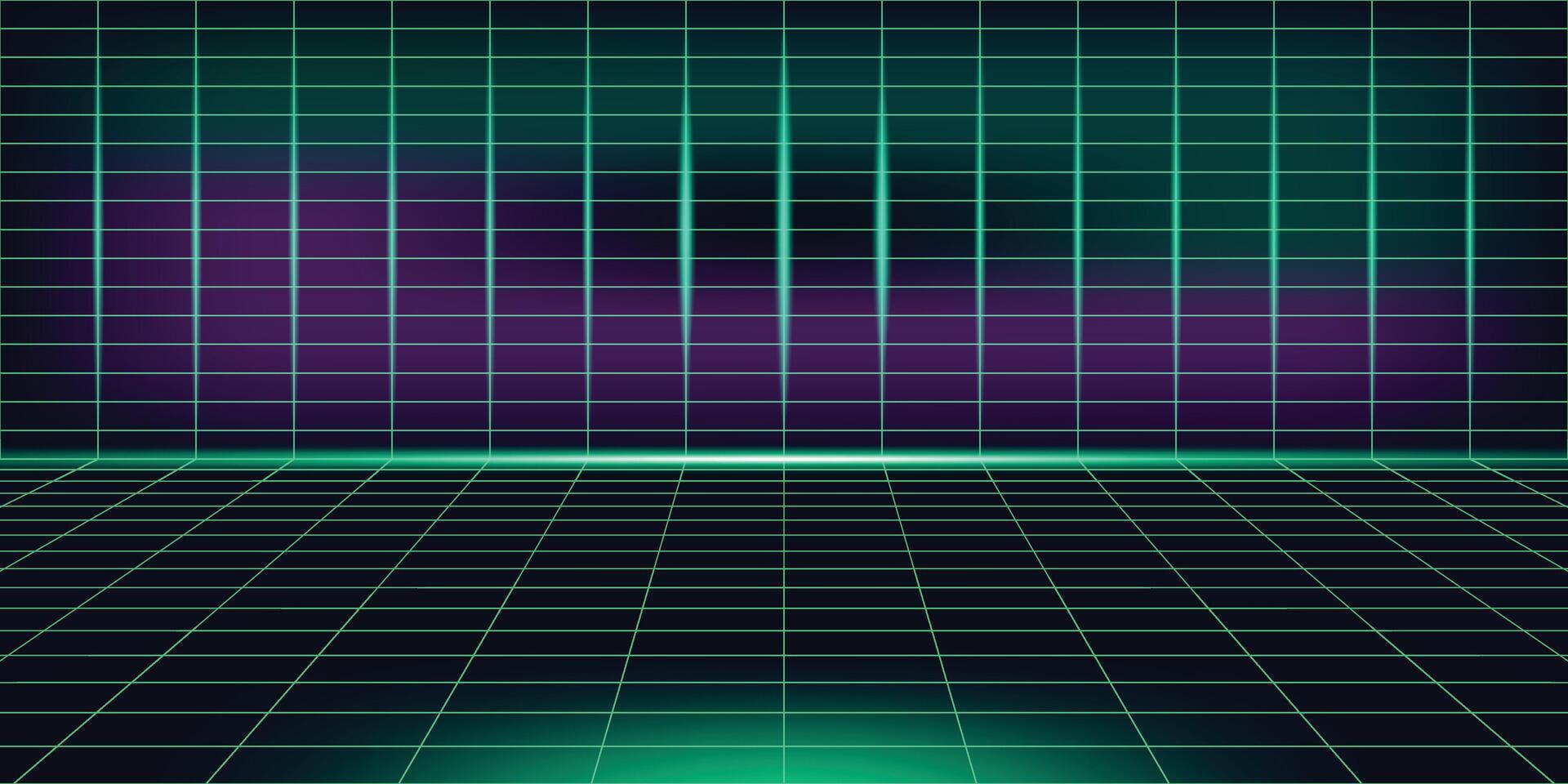 Vaporwave background wallpaper with geometric line styles. creative synth wave background design with trendy 90s styles vector