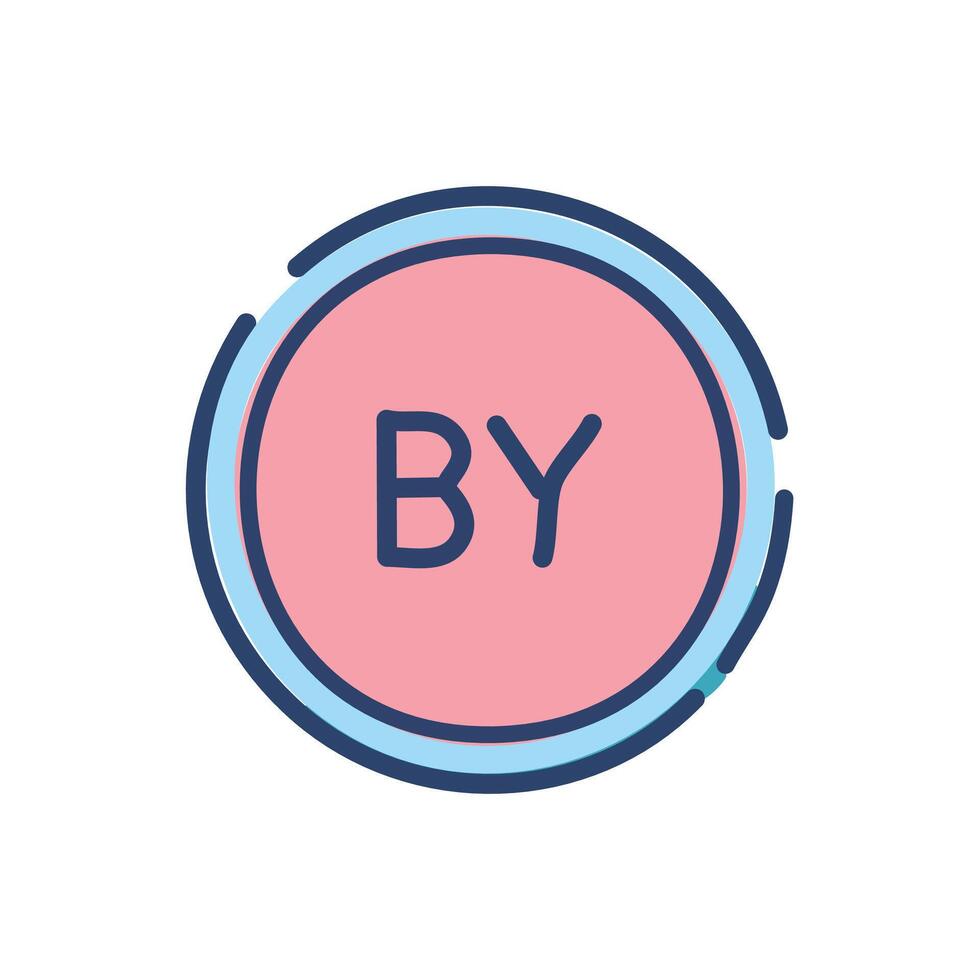 BY letter logo icon design template elements. illustration. vector