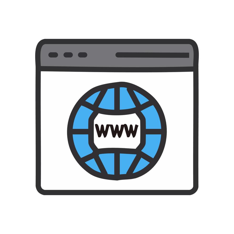 laptop computer with global network connection illustration design graphic flat style vector