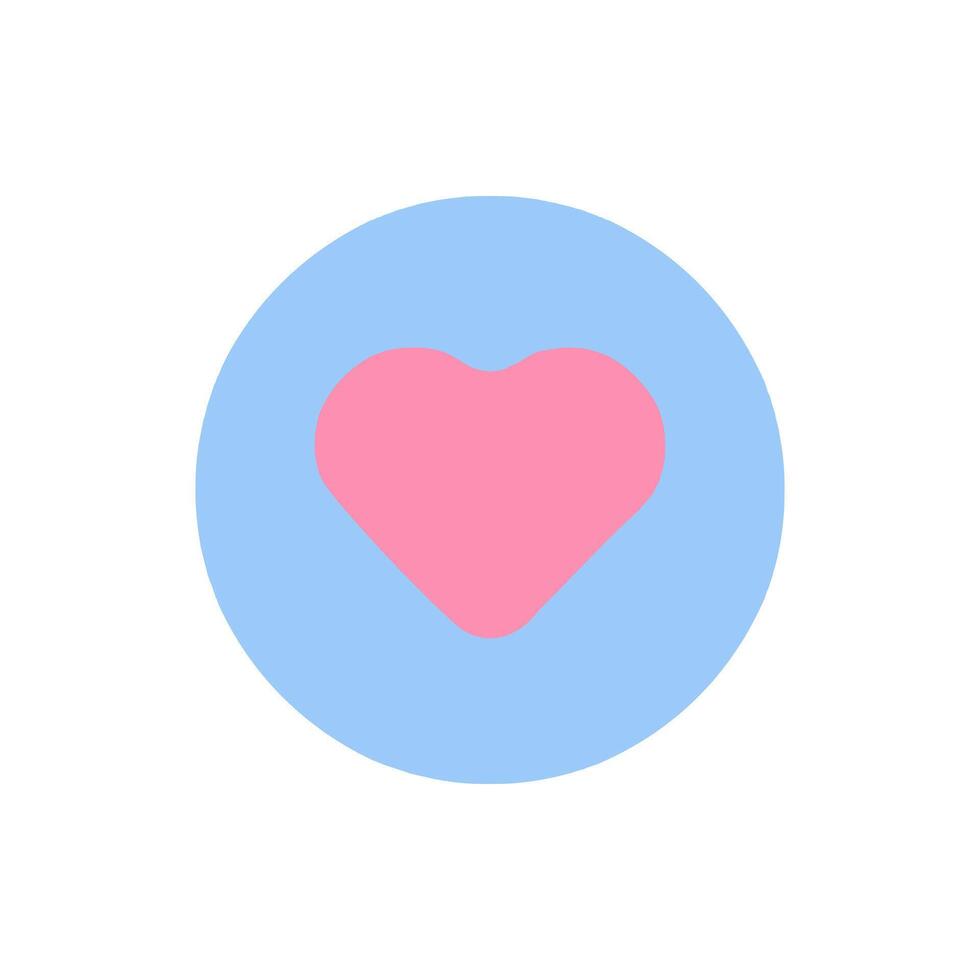 Heart icon in flat style. Love symbol illustration on white isolated background. vector