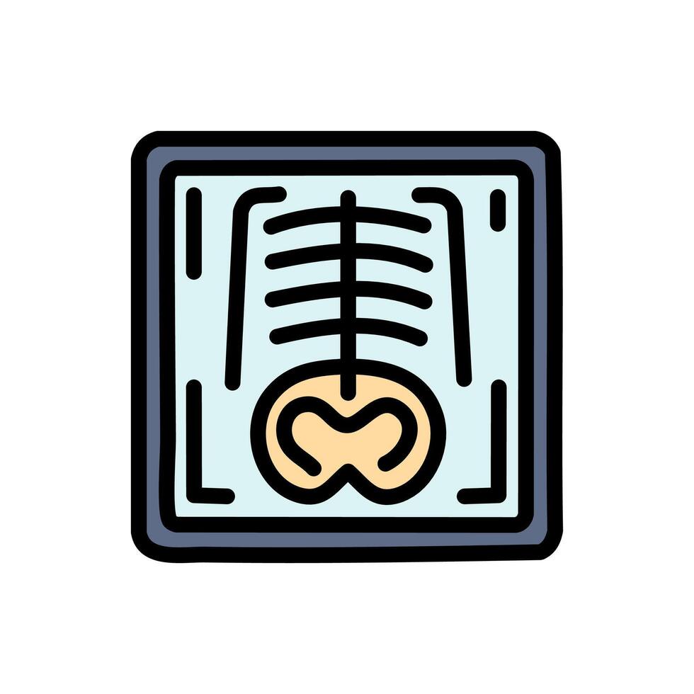 X-ray , Isolated solid design icon editable stroke vector