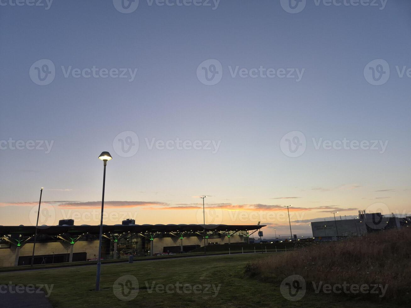 Sunrise over Cork airport in Ireland photo