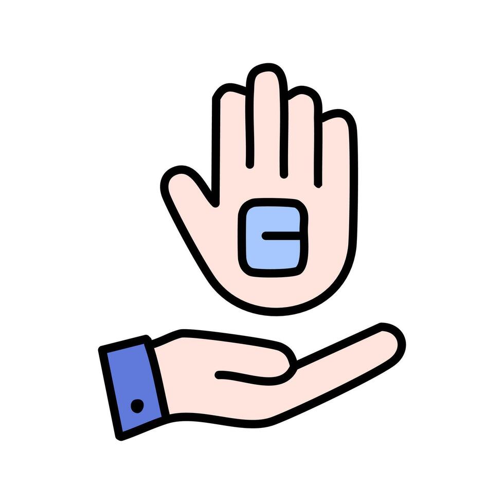 Hand illustration, Isolated flat design icon best for web and mobile. vector