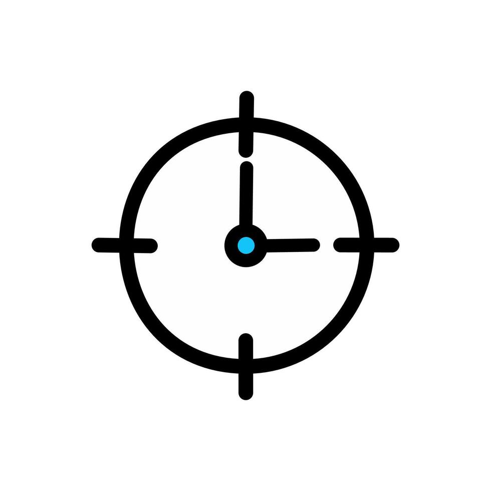 Clock icon isolated on white background for your web and mobile app design, Time watch logo. vector