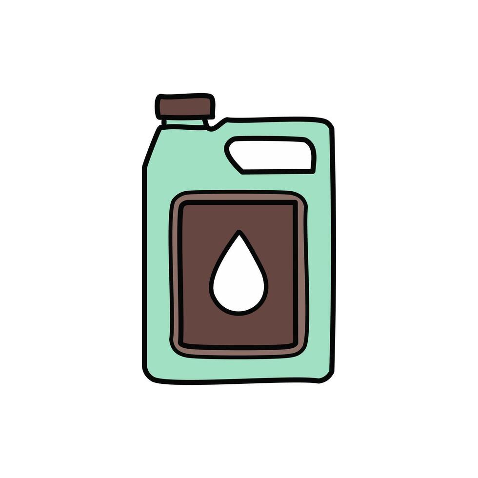 canister of oil icon over white background, fill style, illustration vector