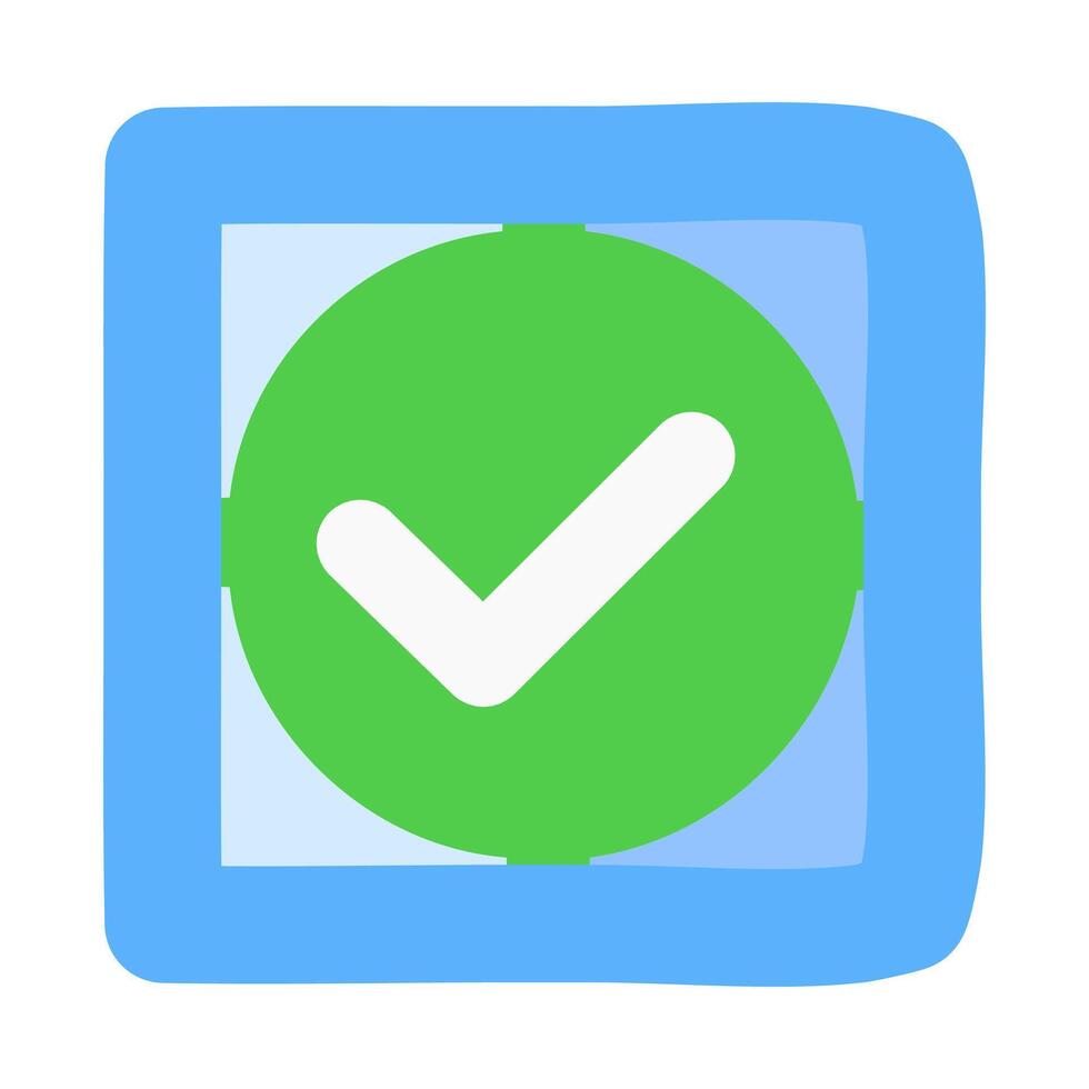 Check mark flat icon. Approved sign gradient style design. vector