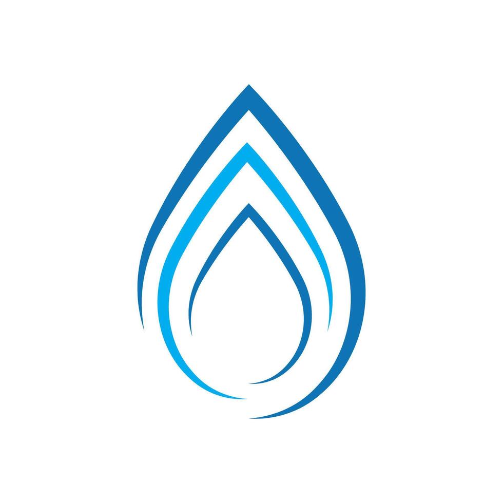 a blue water drop logo with a white background vector