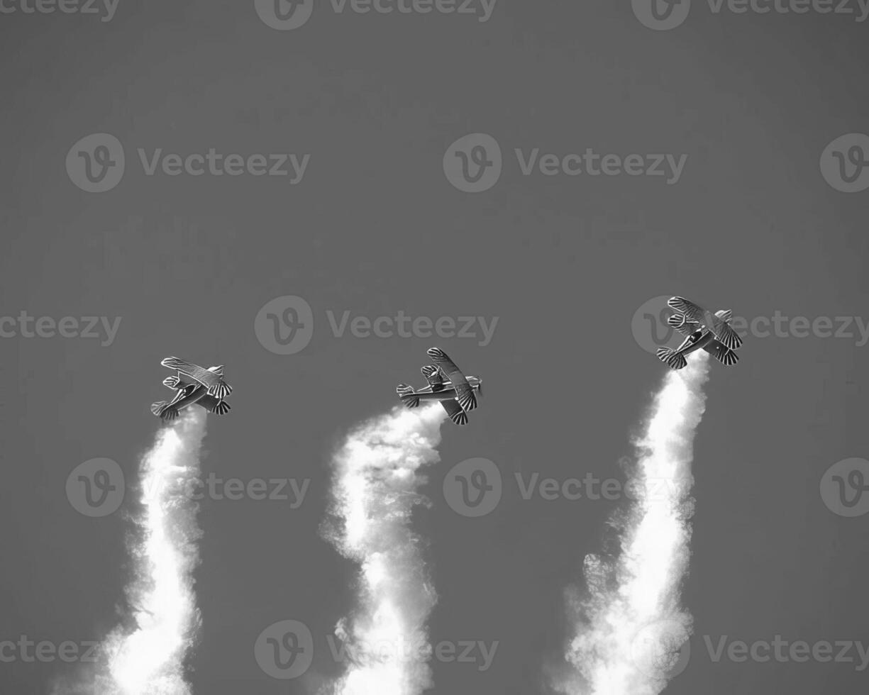 Airplane at the air show background photo