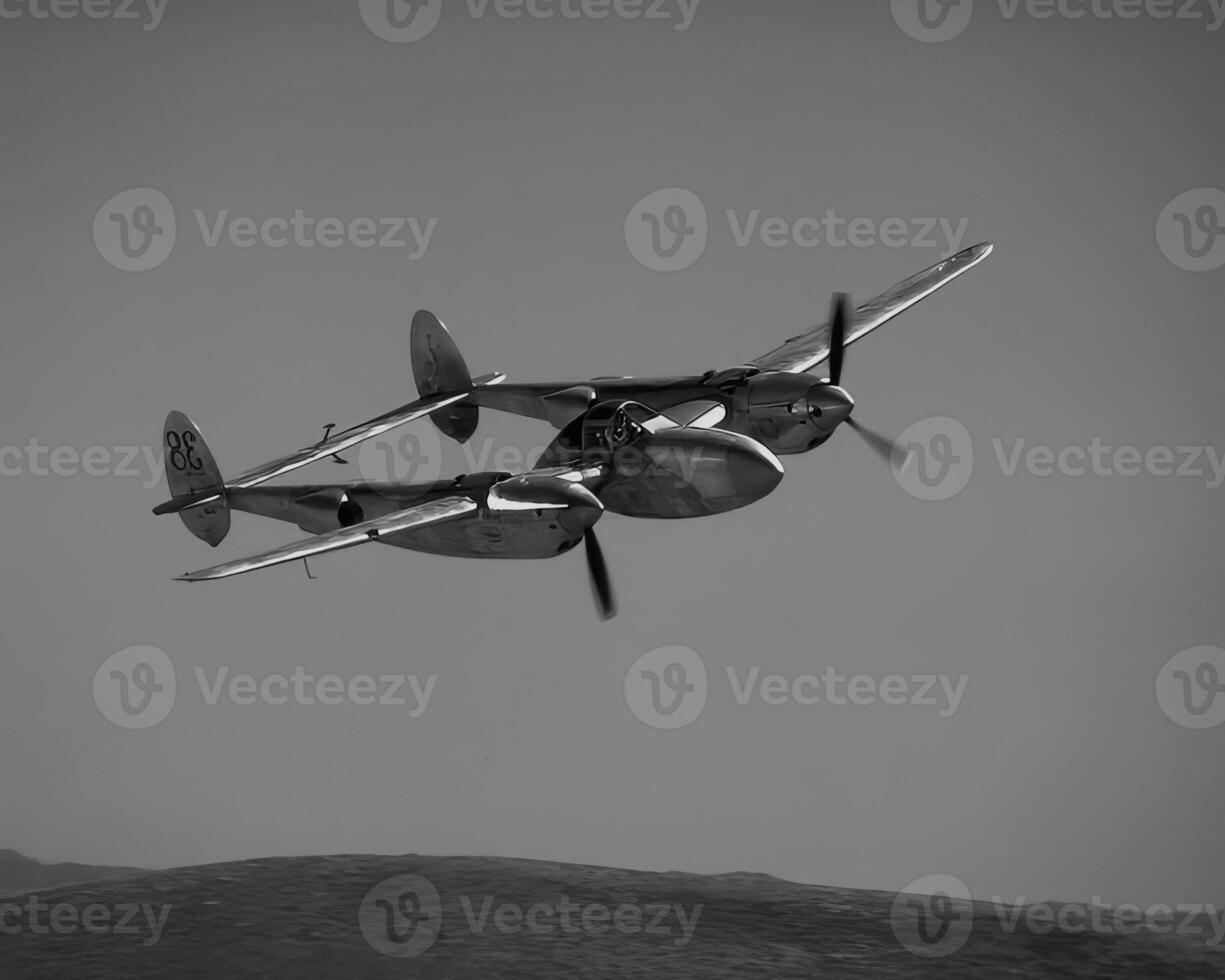 Airplane at the air show background photo