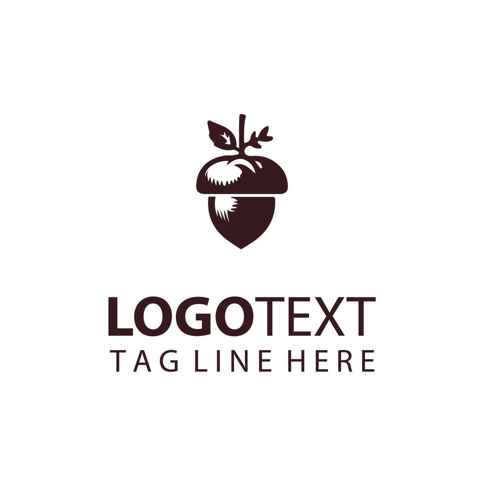 Tiny Sprout Acorn Logo vector