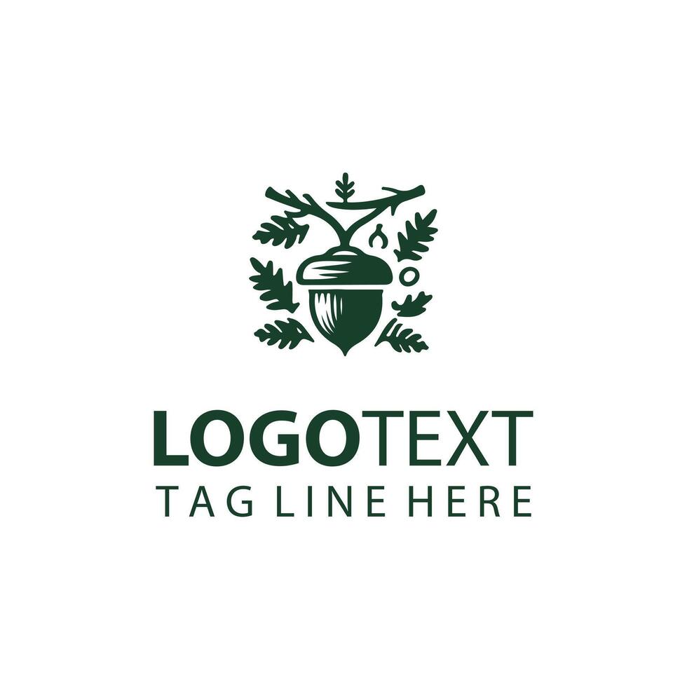 Acorn Sprout Logo vector