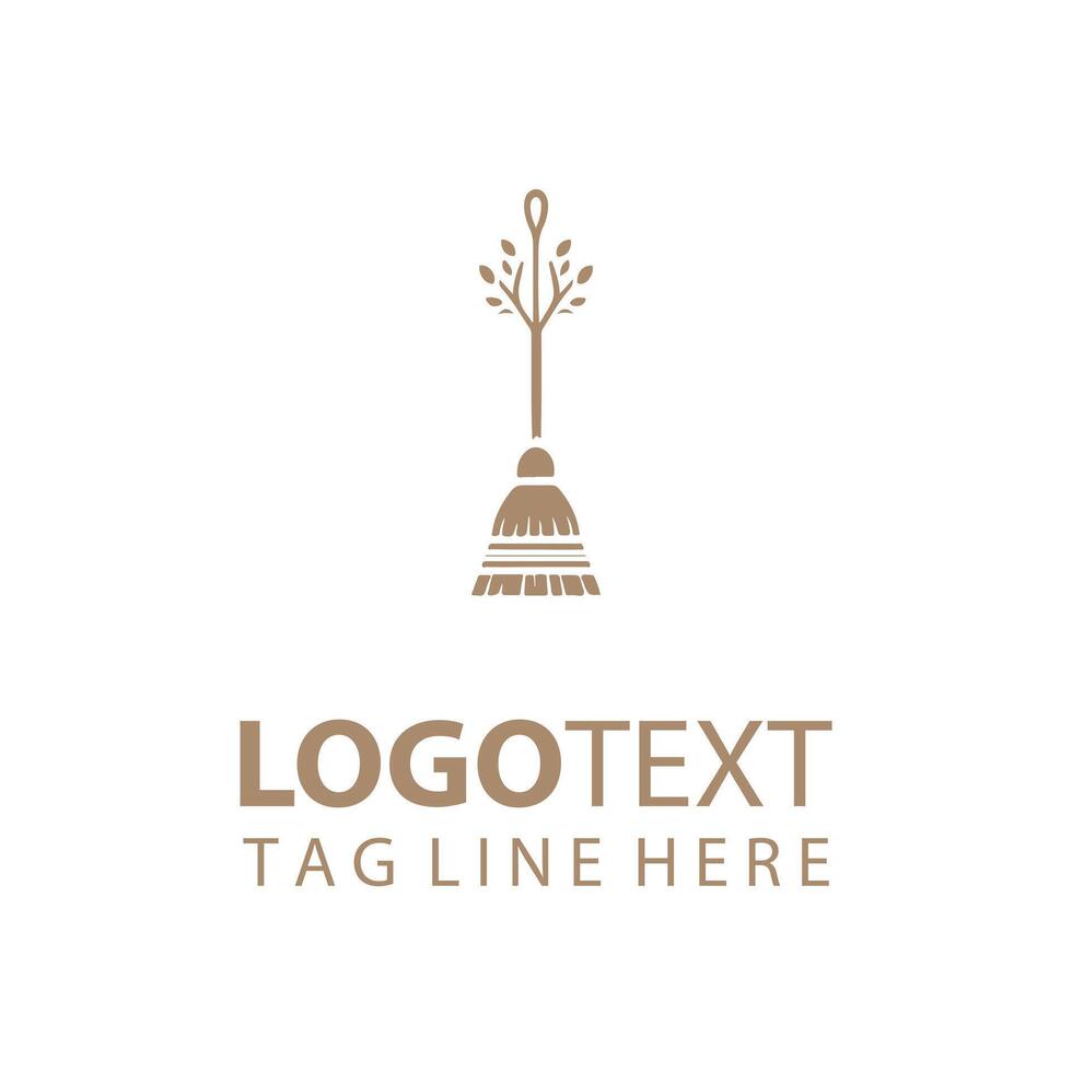 Sweep And Shine Broom Logo vector