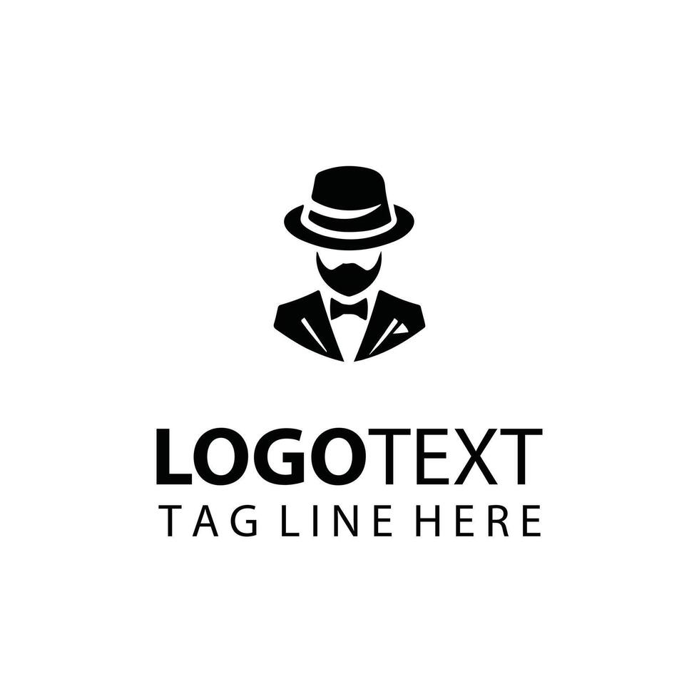 Noble Stitches Gentleman Logo vector