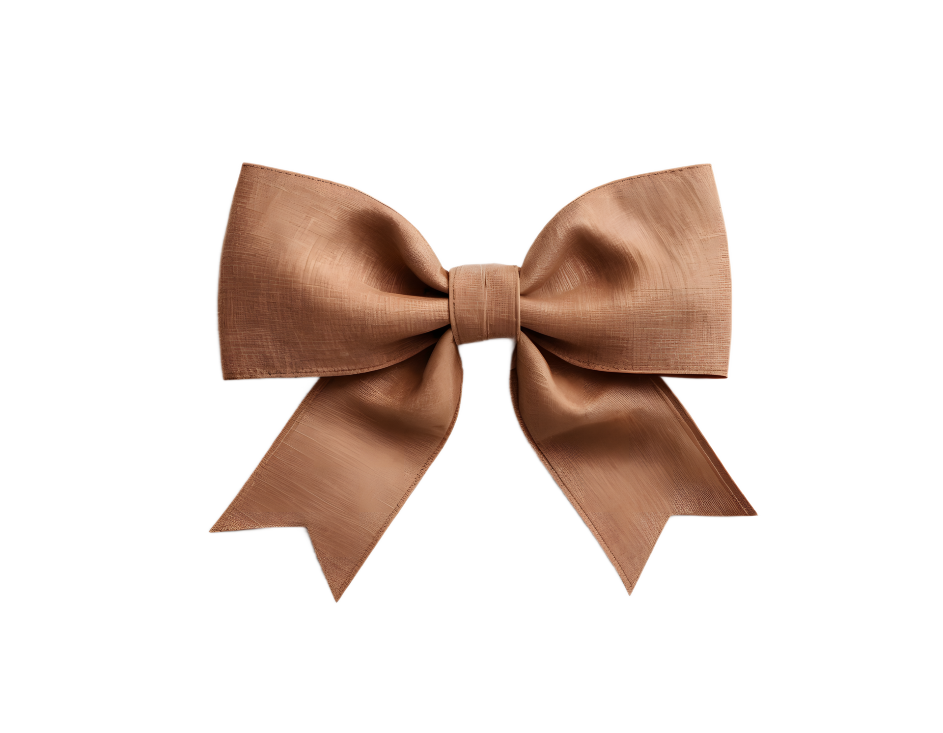 Elegant light brown bow on transparent background for design 53963119 png