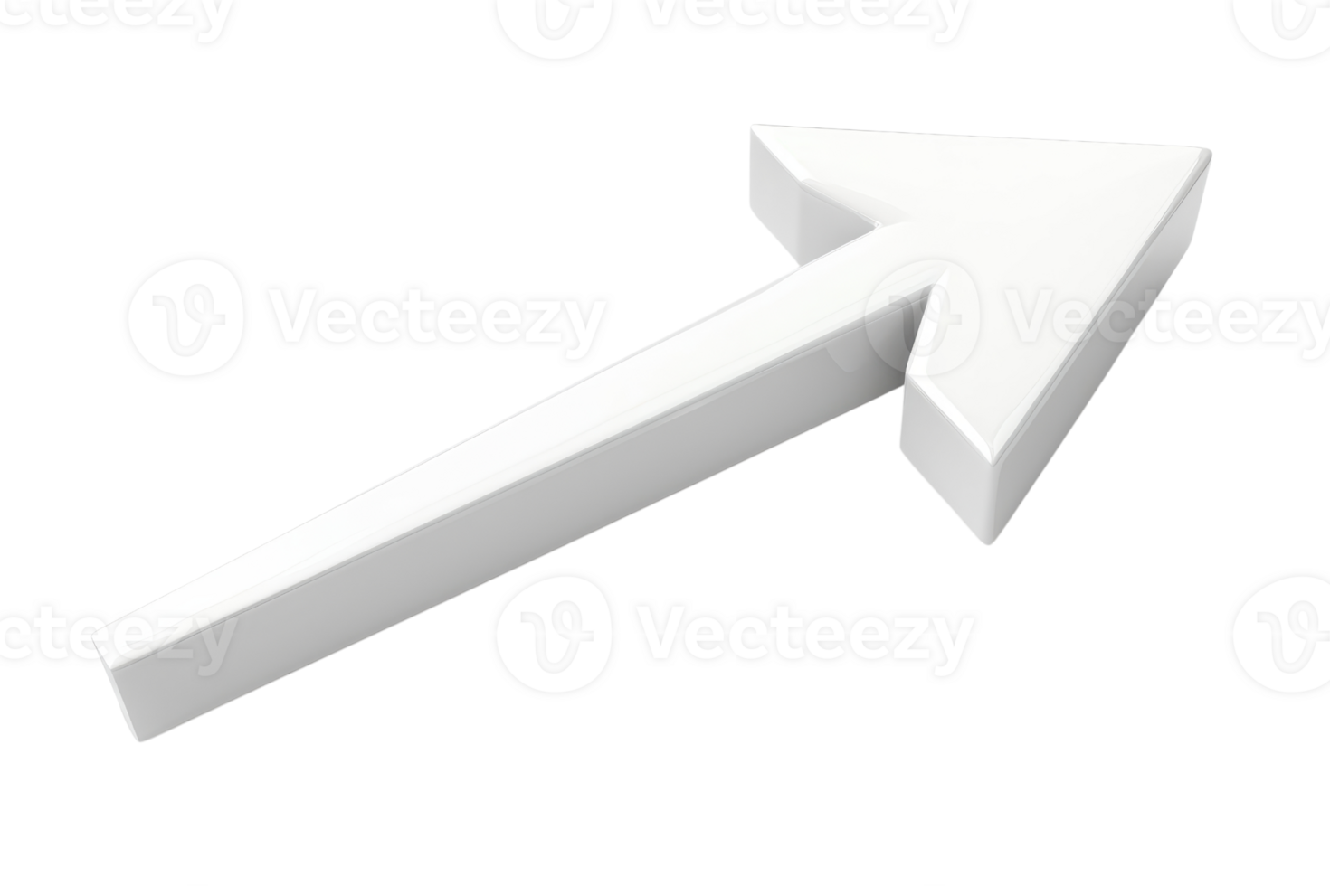 A sleek, white arrow pointing upward, symbolizing direction and progress. png