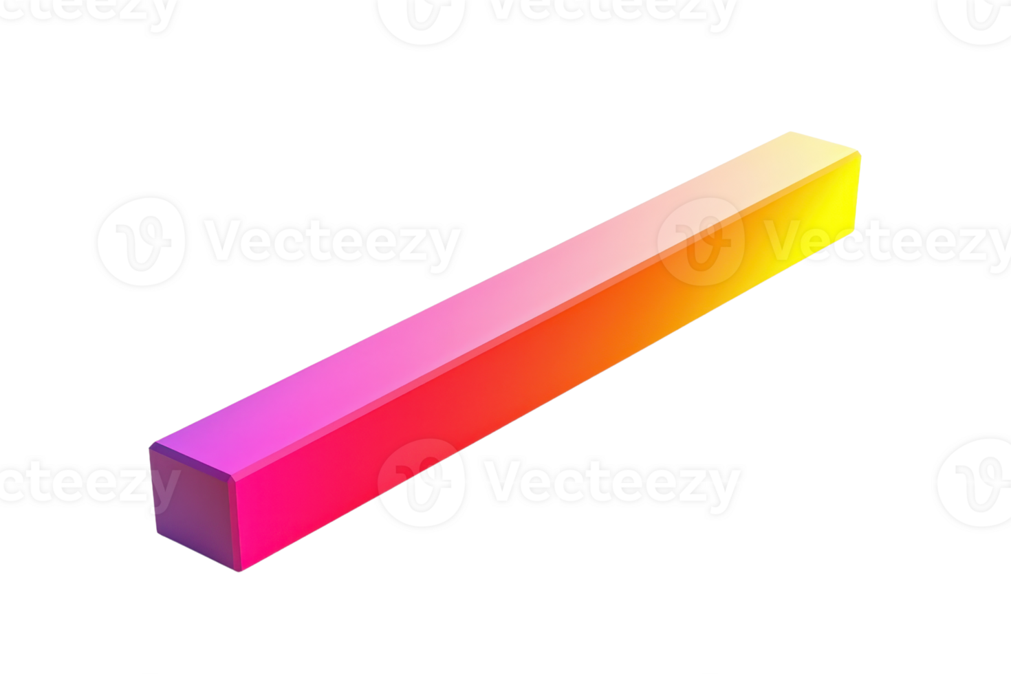 A vibrant, elongated rectangular shape featuring a gradient of pink to yellow hues. png