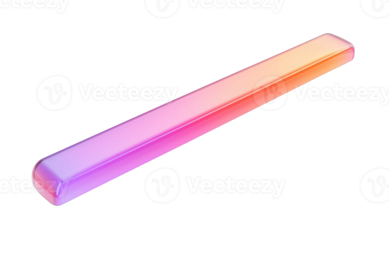 A long, gradient-colored light bar featuring a smooth, rounded design with vibrant hues transitioning from pink to orange. png