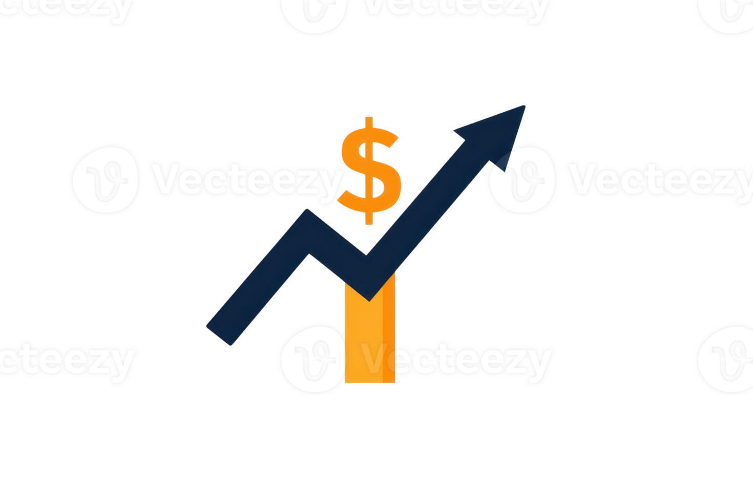 A dollar sign with an upward arrow symbolizing financial growth and increasing revenue. png