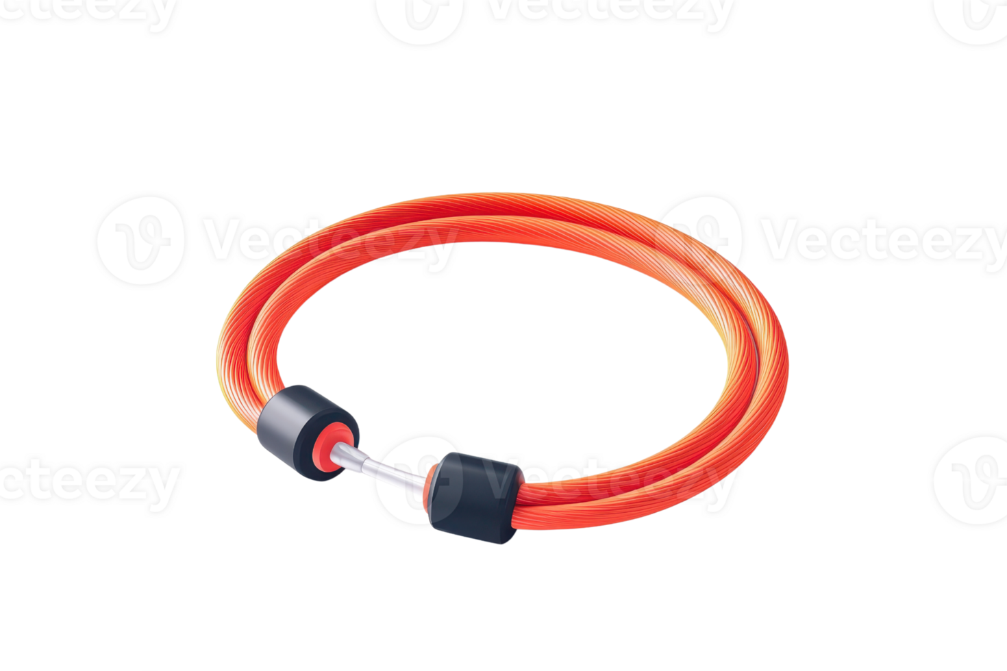 A vibrant orange ring with black ends, designed for utility or signaling purposes. png