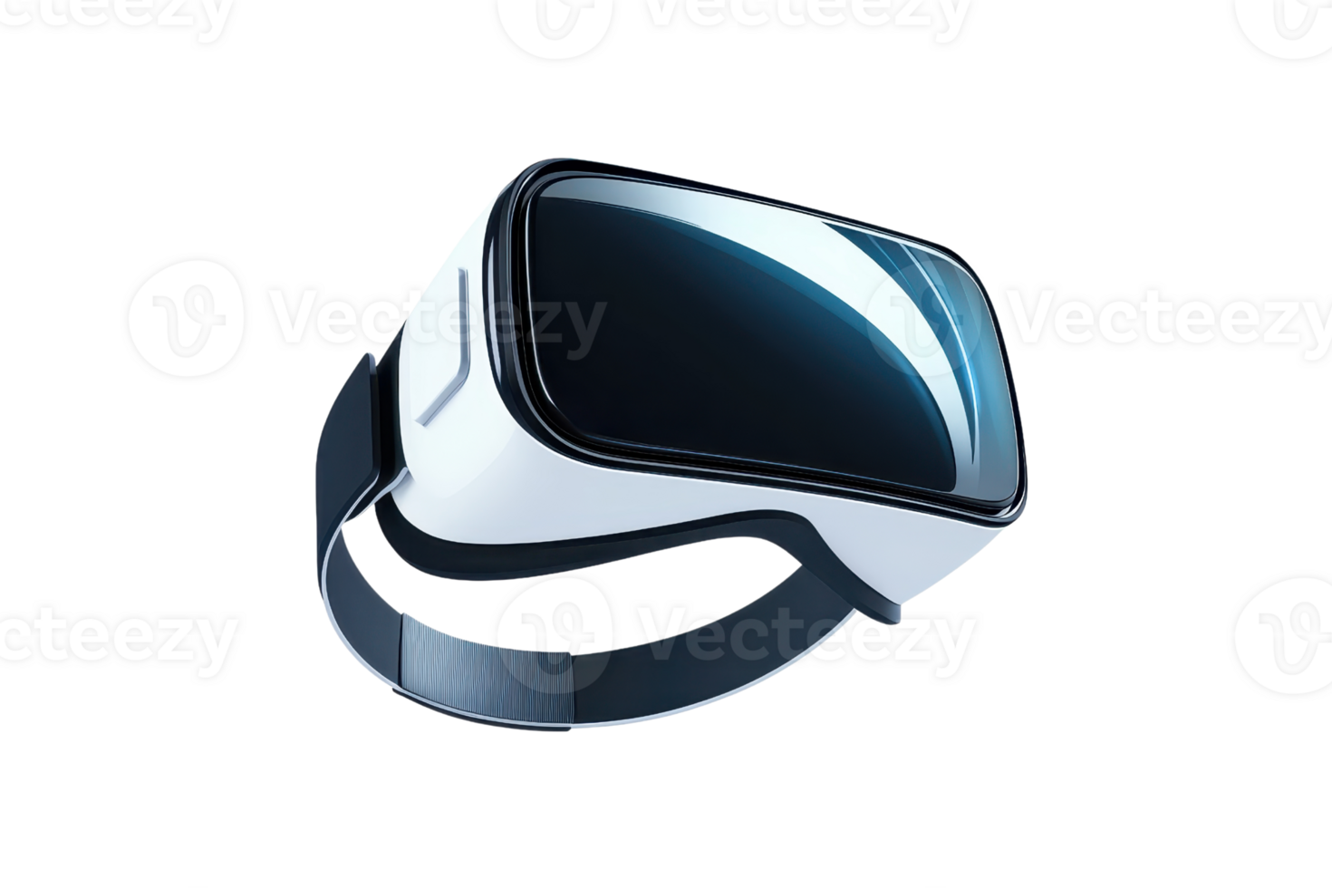 A sleek virtual reality headset designed for immersive experiences in gaming and digital environments. png