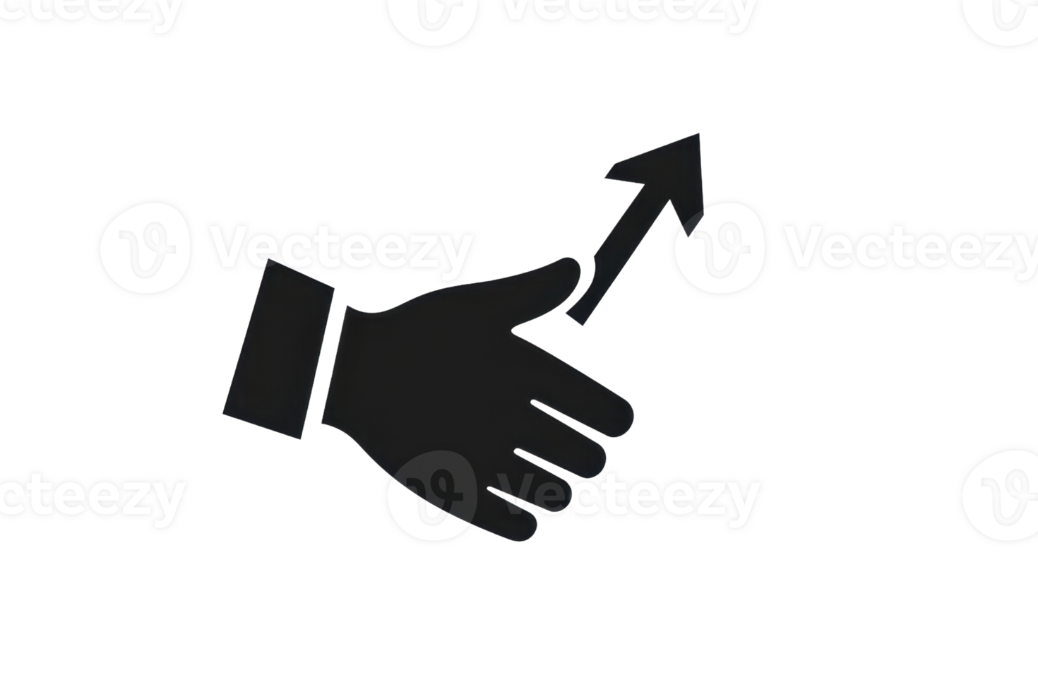 A hand with an upward arrow, symbolizing direction or instruction. png