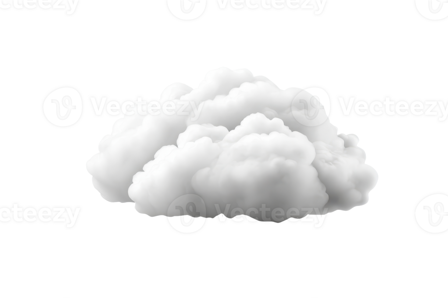 A soft, fluffy white cloud with a rounded shape, featuring multiple layers and a billowy texture. png