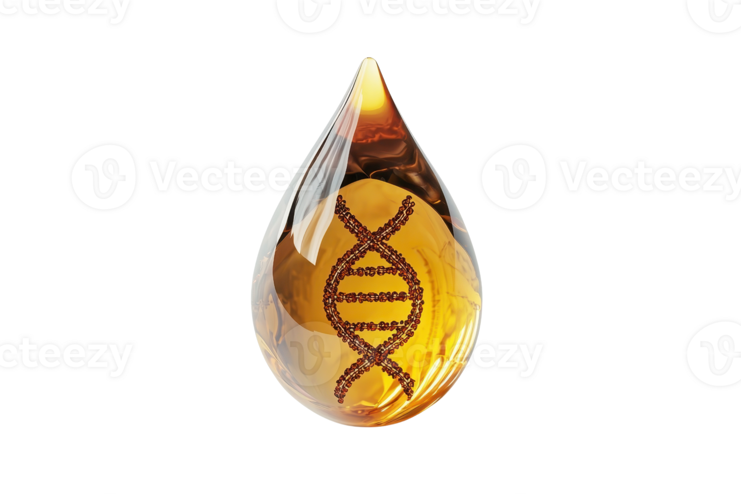 A droplet featuring a DNA strand design, symbolizing genetic information and biological concepts. png