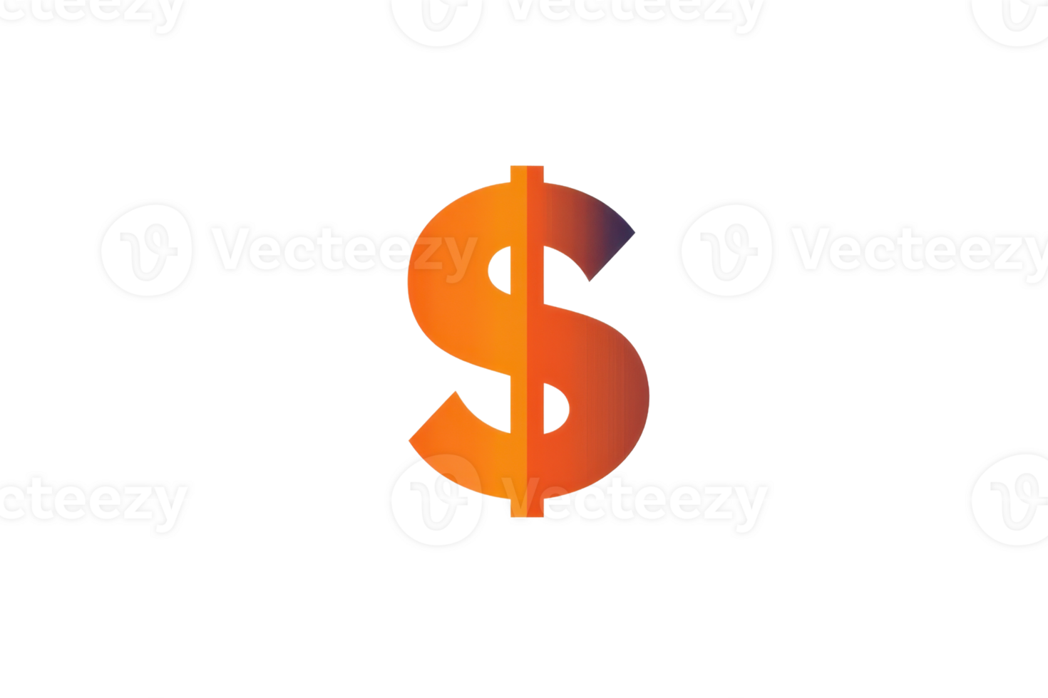 A stylized dollar sign in gradient orange tones, representing finance, wealth, and monetary concepts. png