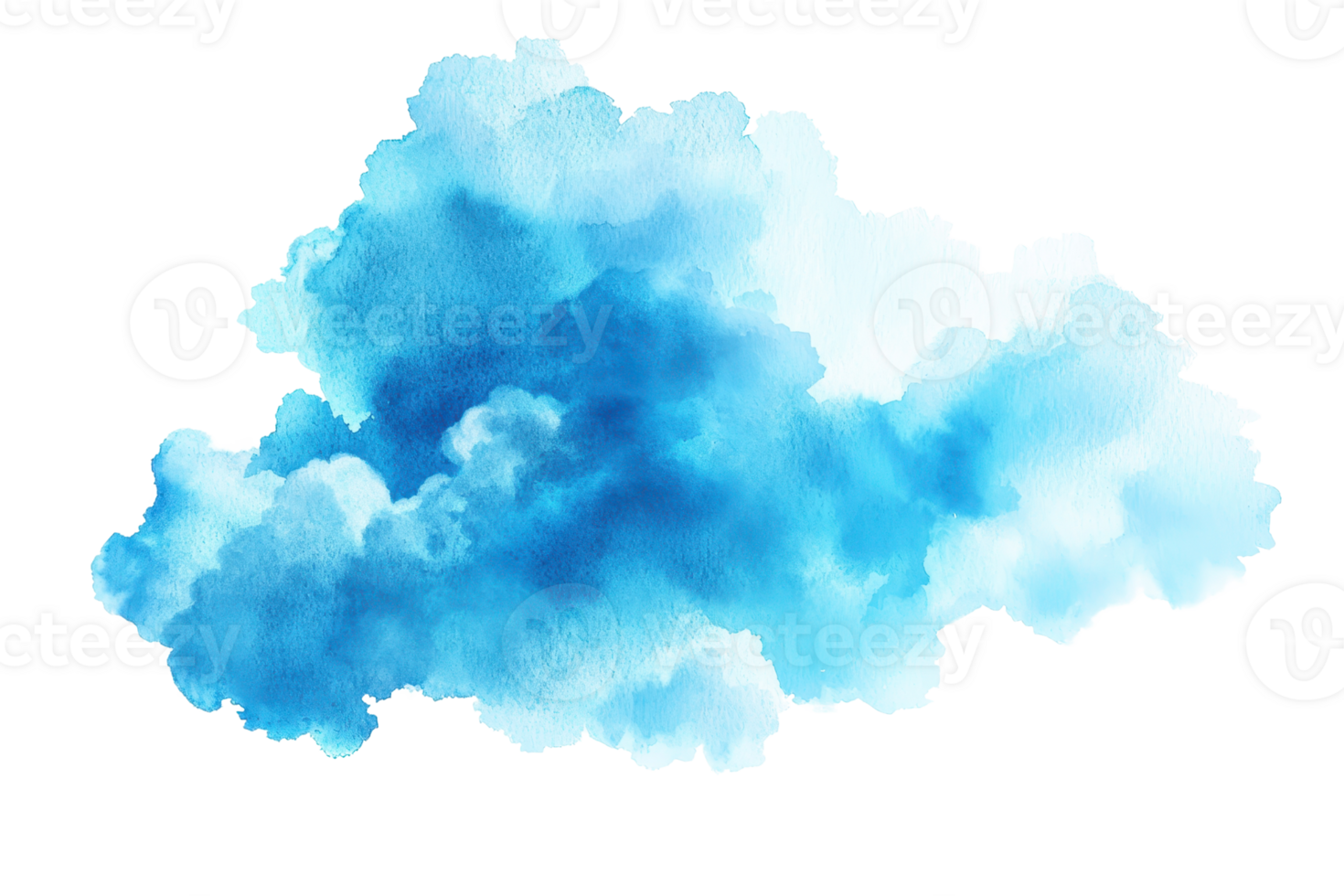 A fluffy, blue cloud with a soft, billowing texture. png