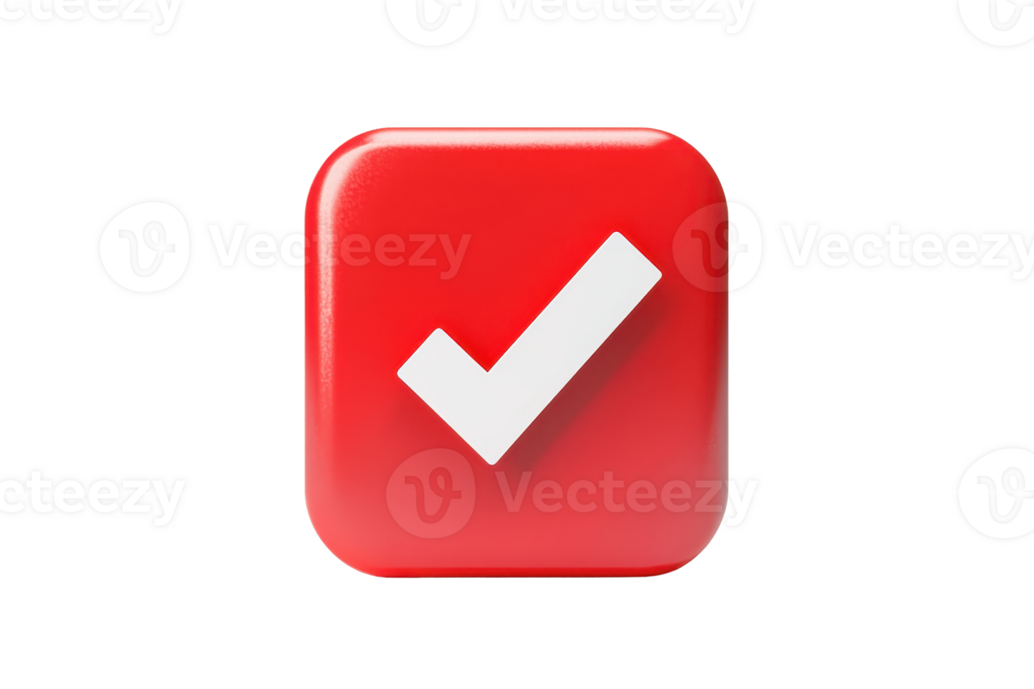 A bold red square with a white check mark symbol indicating approval or confirmation. png