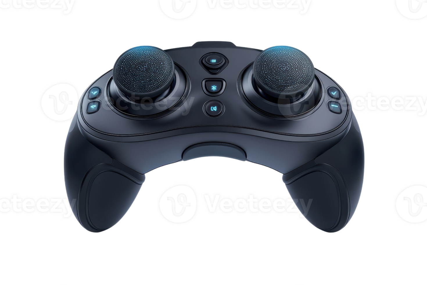 A sleek gaming controller with dual analog sticks and illuminated buttons, designed for an immersive gaming experience. png