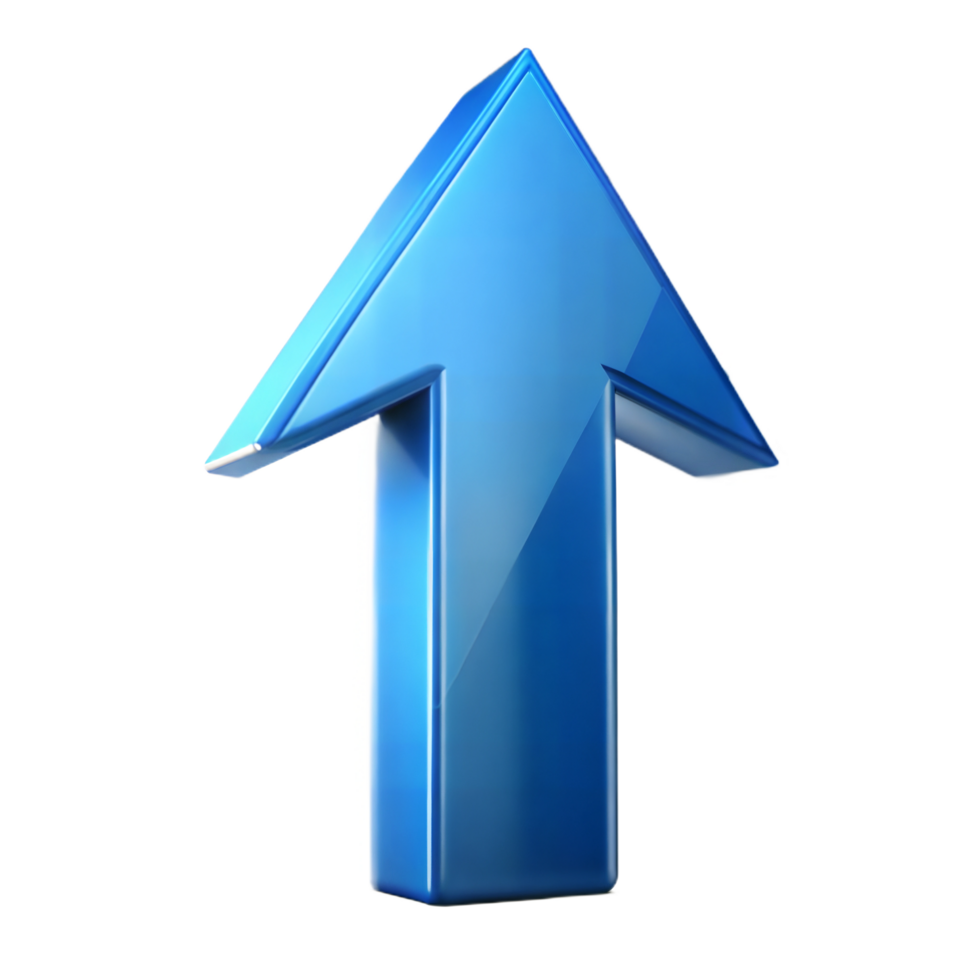 Upside Arrow Icon Transparent Background Minimalist Design png