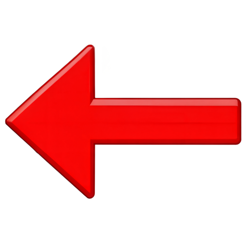 Minimalist Left Direction Arrow Icon on Transparent Background for UI and Navigation png