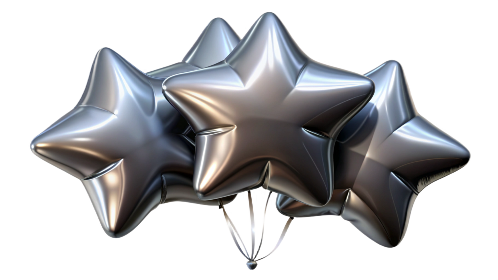 Star balloons isolated on transparent background png
