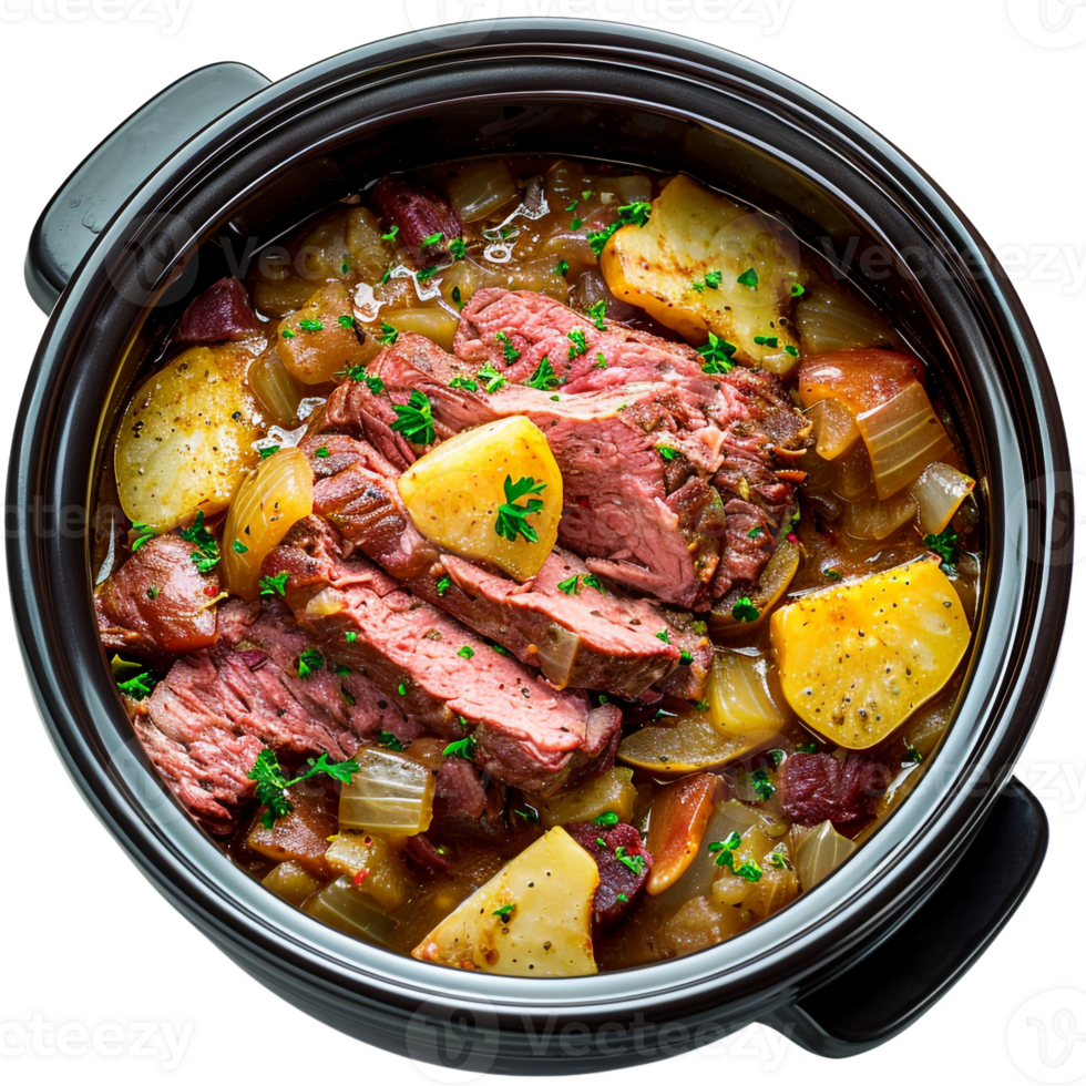 Slow Cooker Beef Stew Hearty Autumn Recipe Delicious Fall Food Comfort Food png