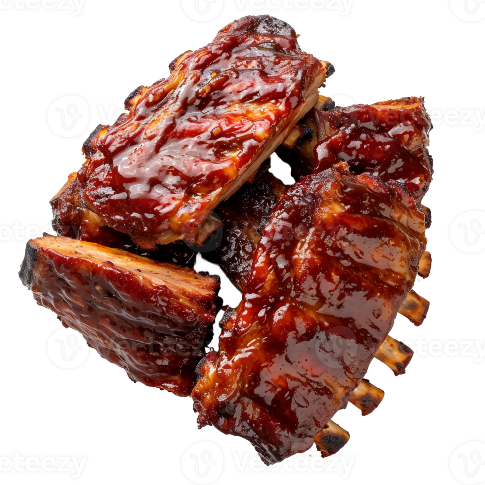 Delicious BBQ Ribs Glazed Meat BBQ Sauce Grilled Food png