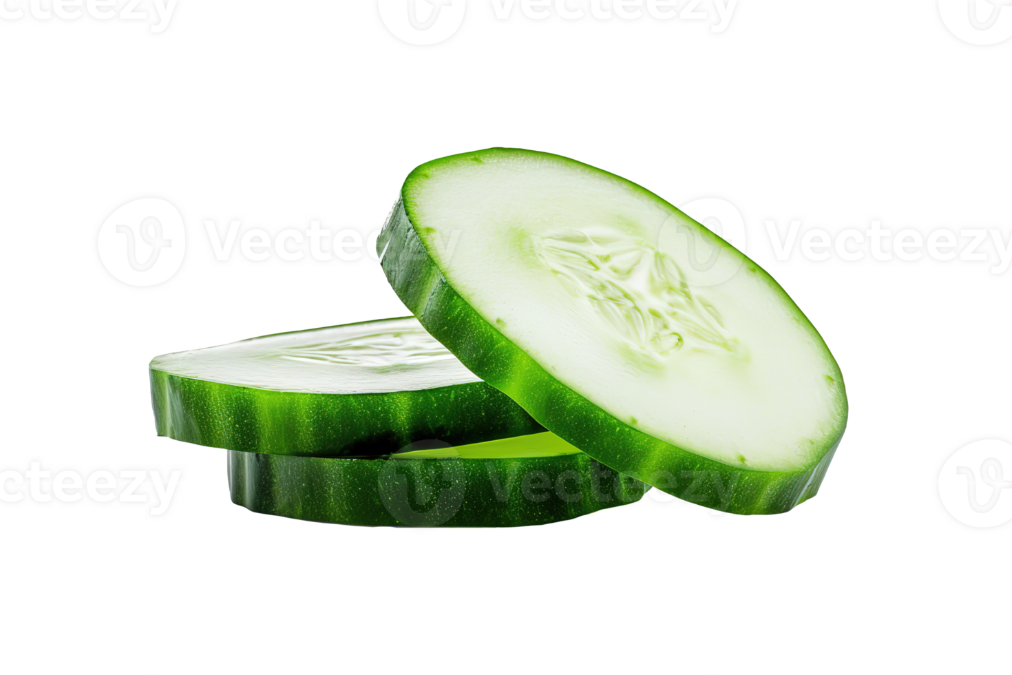 Fresh Cucumber Slices Green Healthy Food Diet Ingredient Vegetable png