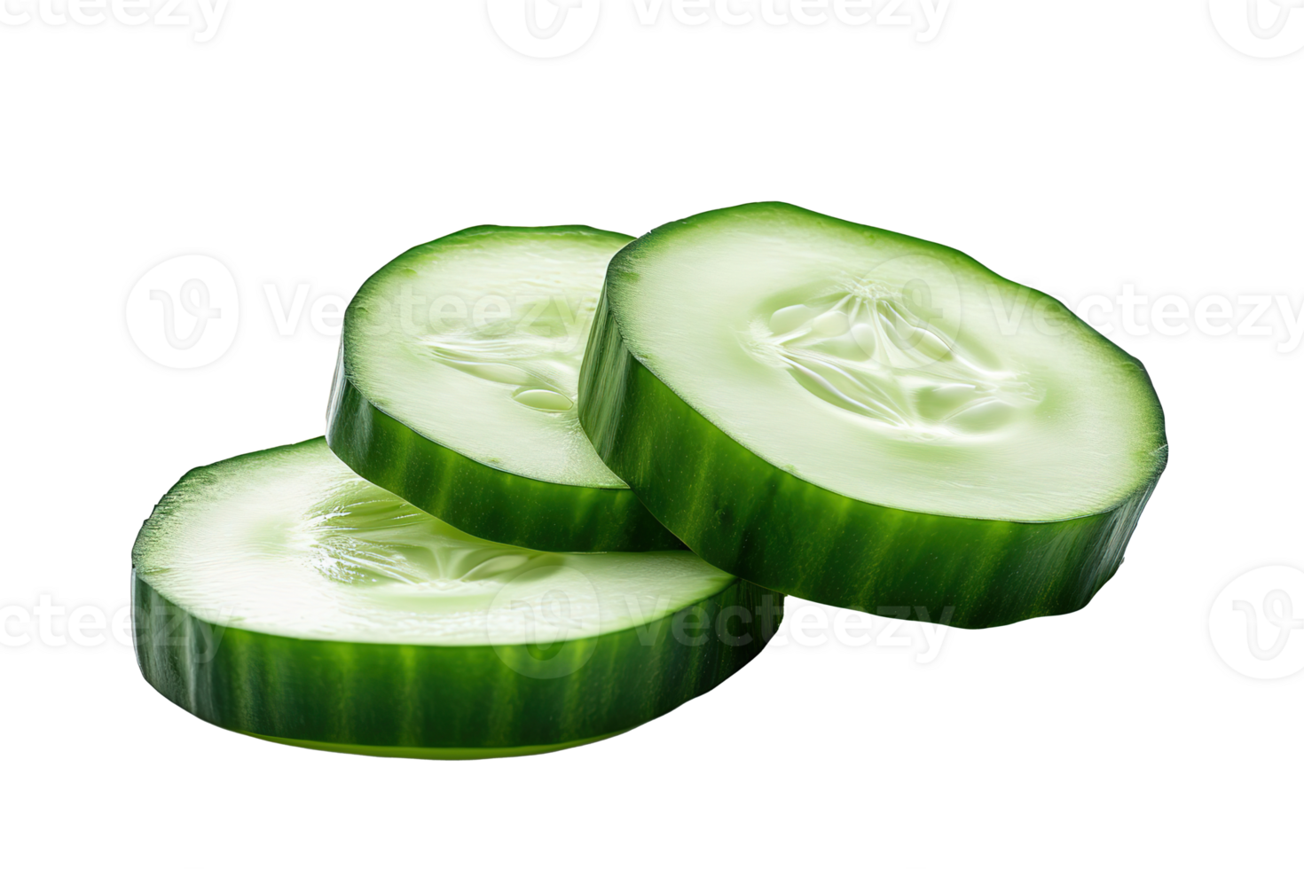 Fresh Cucumber Slices Healthy Food Green Vegetable Salad Ingredient Diet Organic Snack Cuisine png
