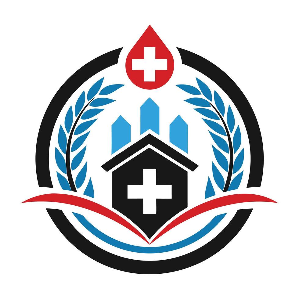the logo for the blood bank vector