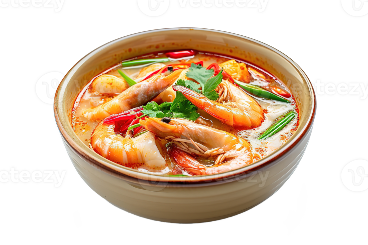 Delicious Tom Yum Soup with Shrimp Spicy Thai Cuisine png