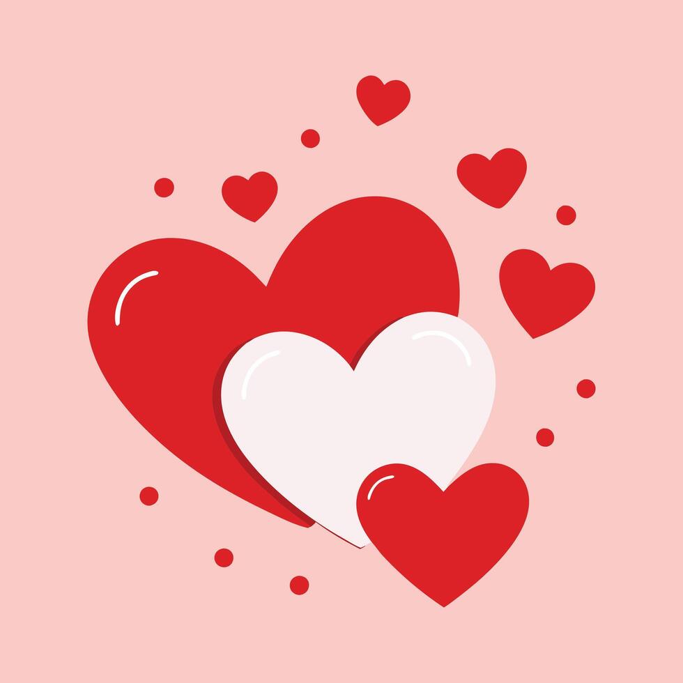 valentines day background with hand drawing. vector