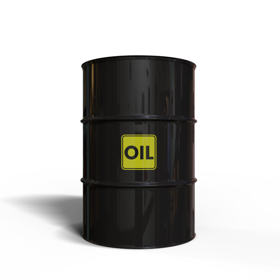 Black Oil Barrel With Transparent Background png