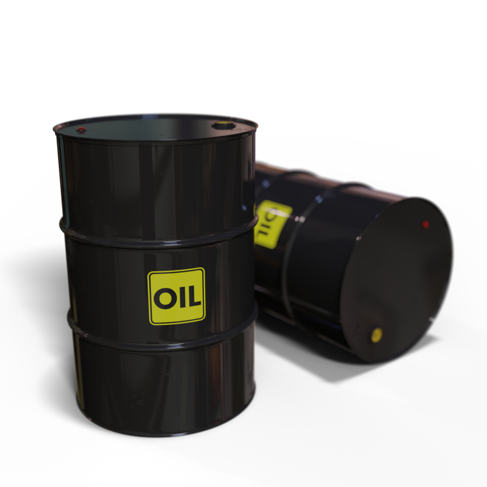 Black Oil Barrels With Transparent Background png