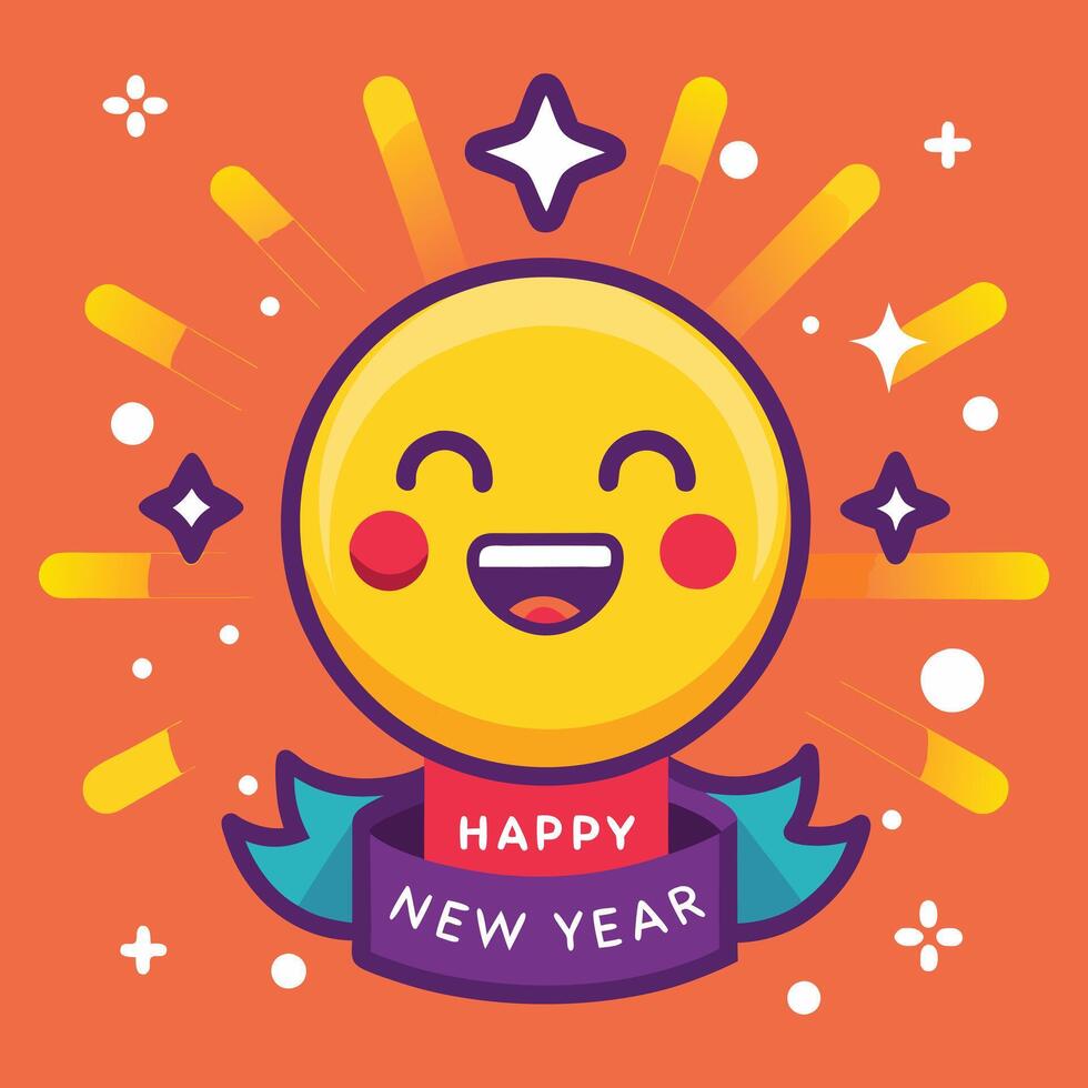 happy new year illustration vector