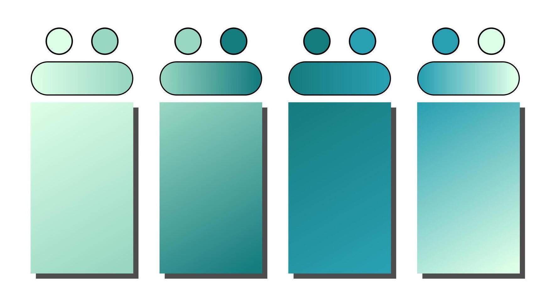 Set of gradient background. Cover set design with Mint, Spearmint, Teal Green, Teal color. Beautiful abstract gradient for covers, wallpapers, branding, business cards illustration vector